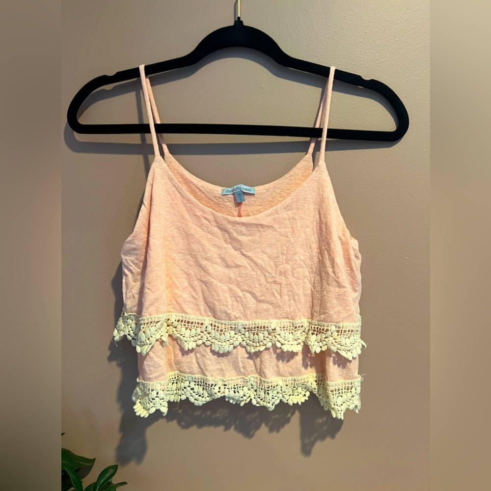Pink Lace Crop Top